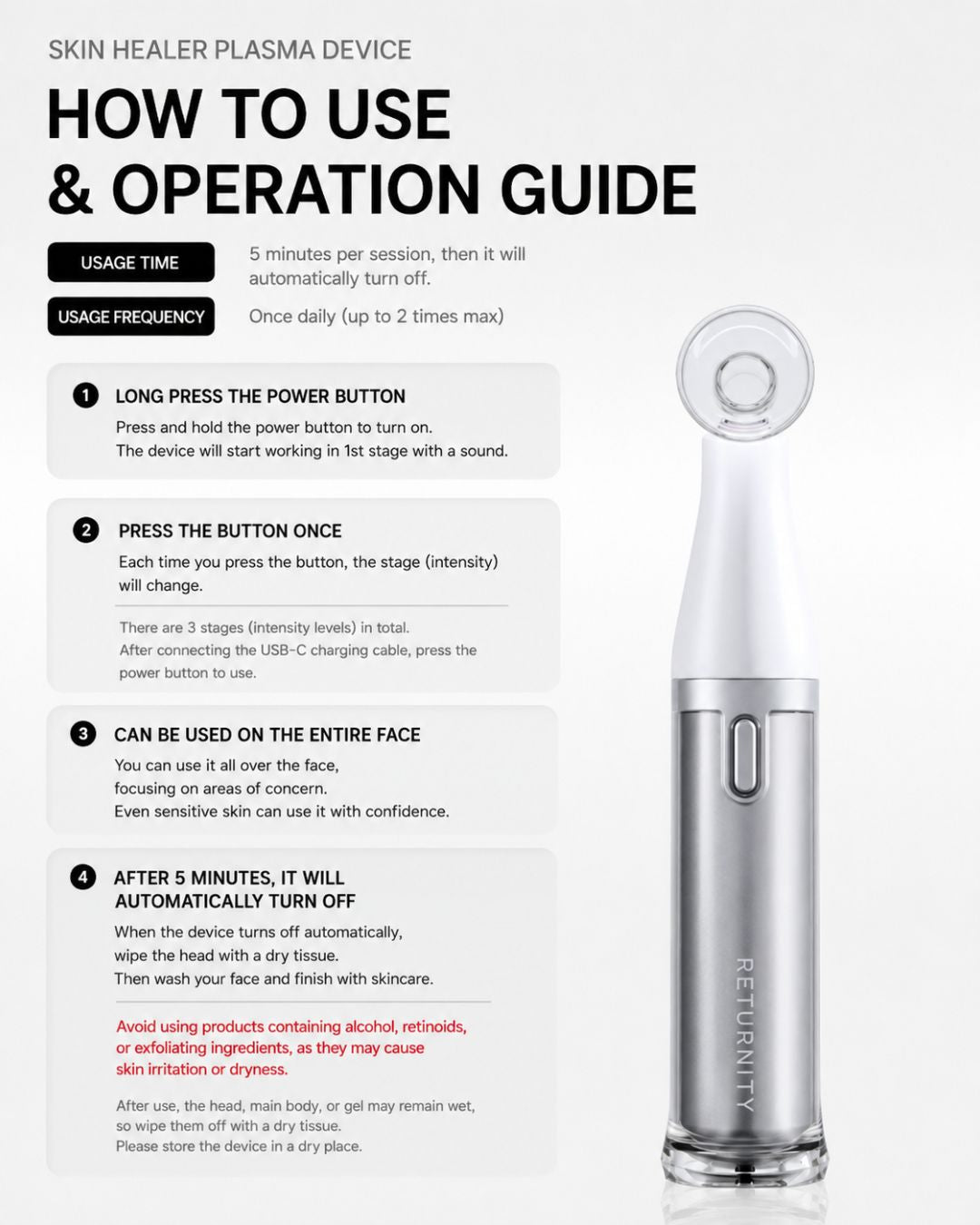 Returnity Skin Healer Plasma Device
