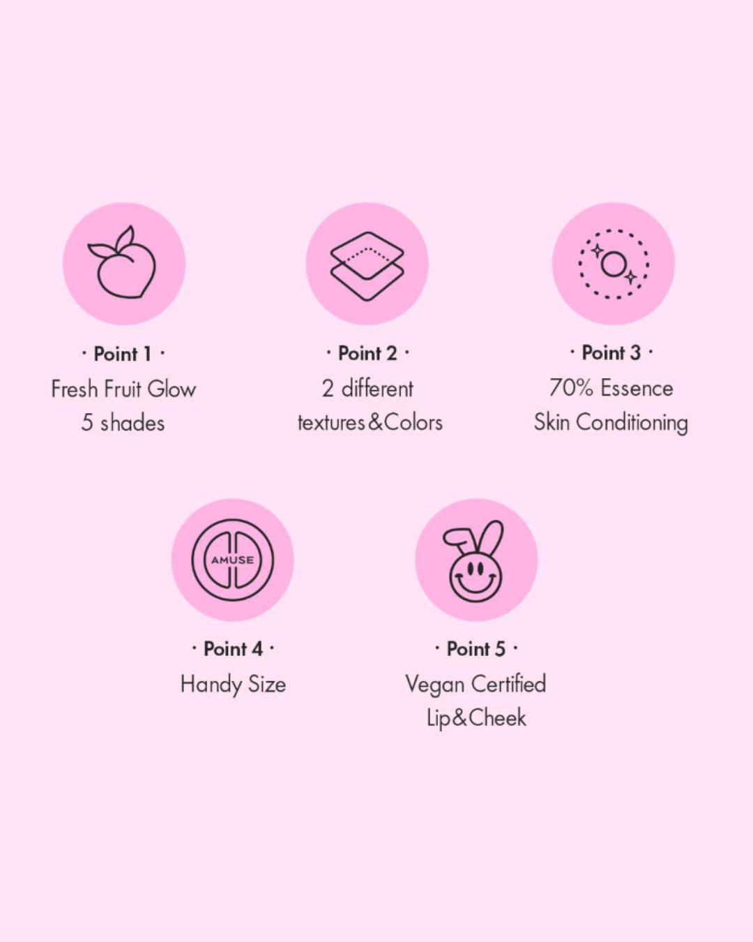 AMUSE Lip and Cheek Healthy Balm (5 Colours)