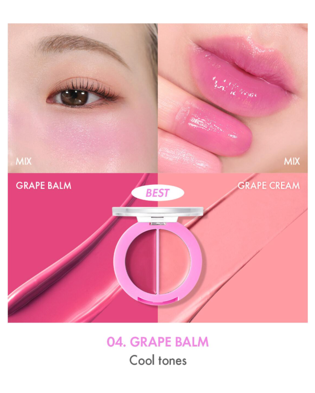 AMUSE Lip and Cheek Healthy Balm (5 Colours)