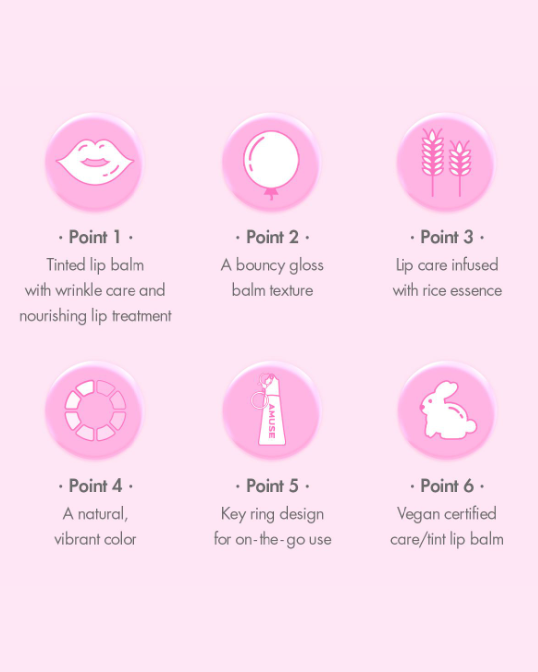 AMUSE Care/Tint Balm Keyring (5 Shades)
