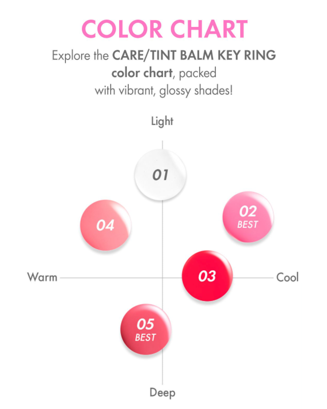 AMUSE Care/Tint Balm Keyring (5 Shades)