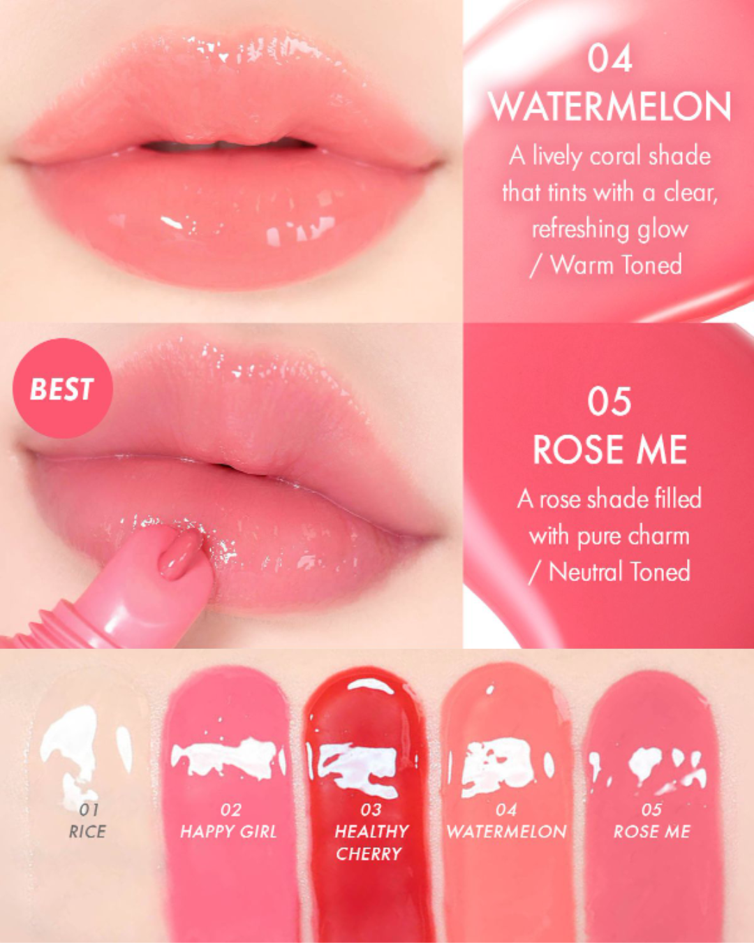 AMUSE Care/Tint Balm Keyring (5 Shades)