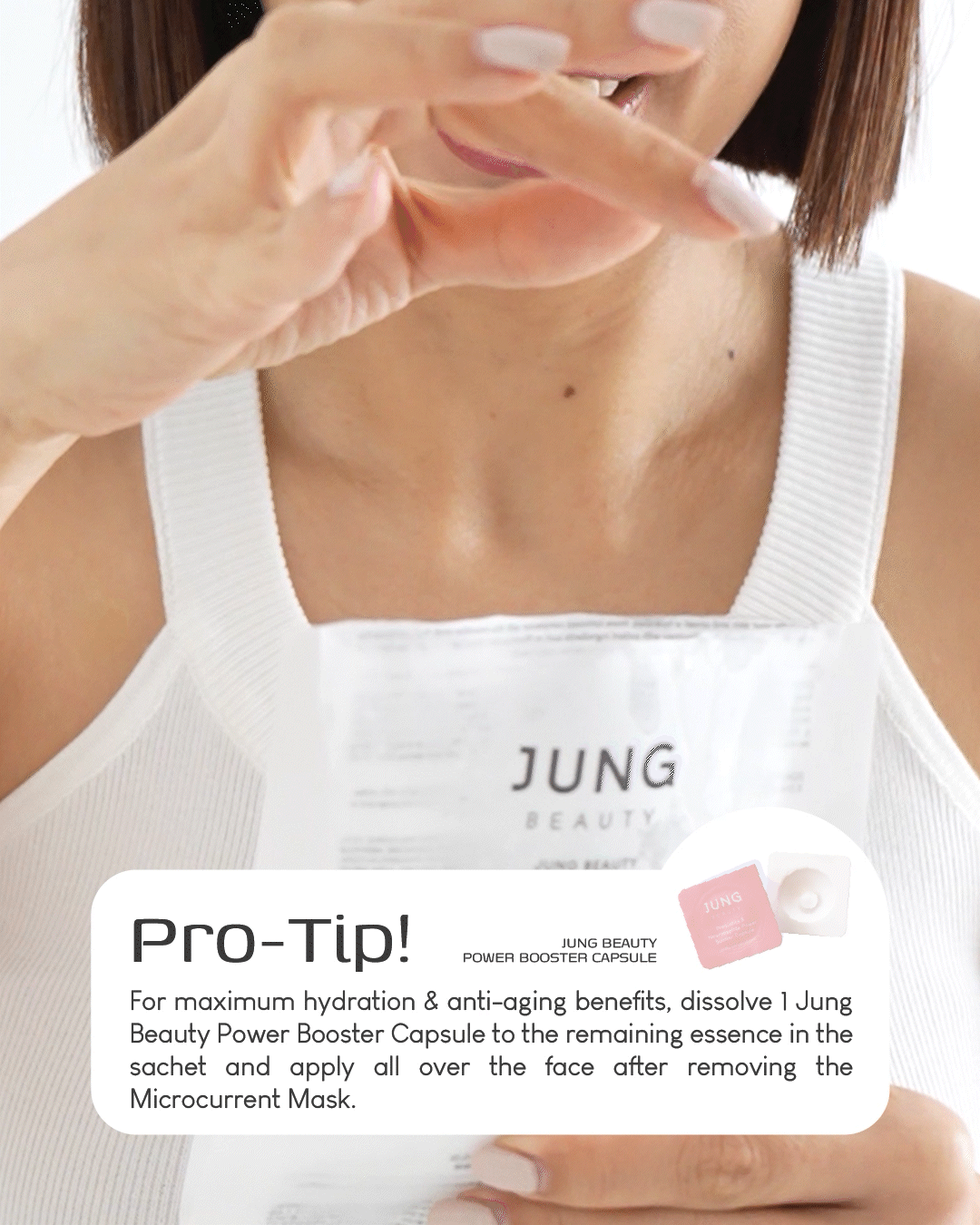 Jung Beauty Brightening Microcurrent Mask with Niacinamide and Rice Bran Extract