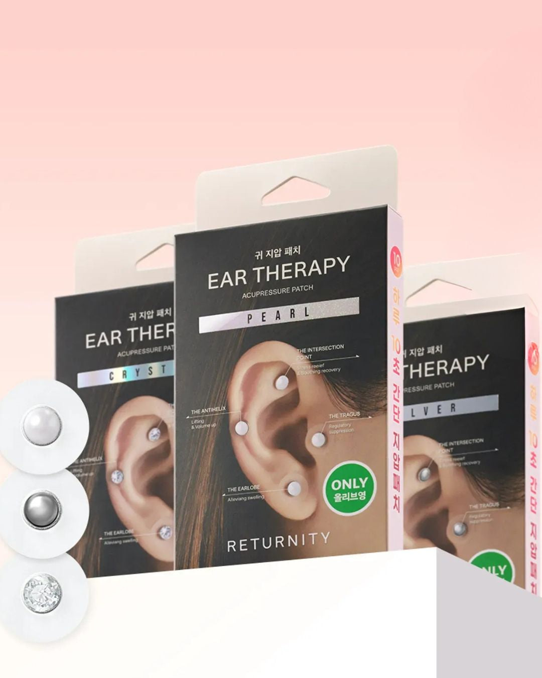 Returnity Ear V2 Acupressure Patch (Crystal/Pearl/Silver)