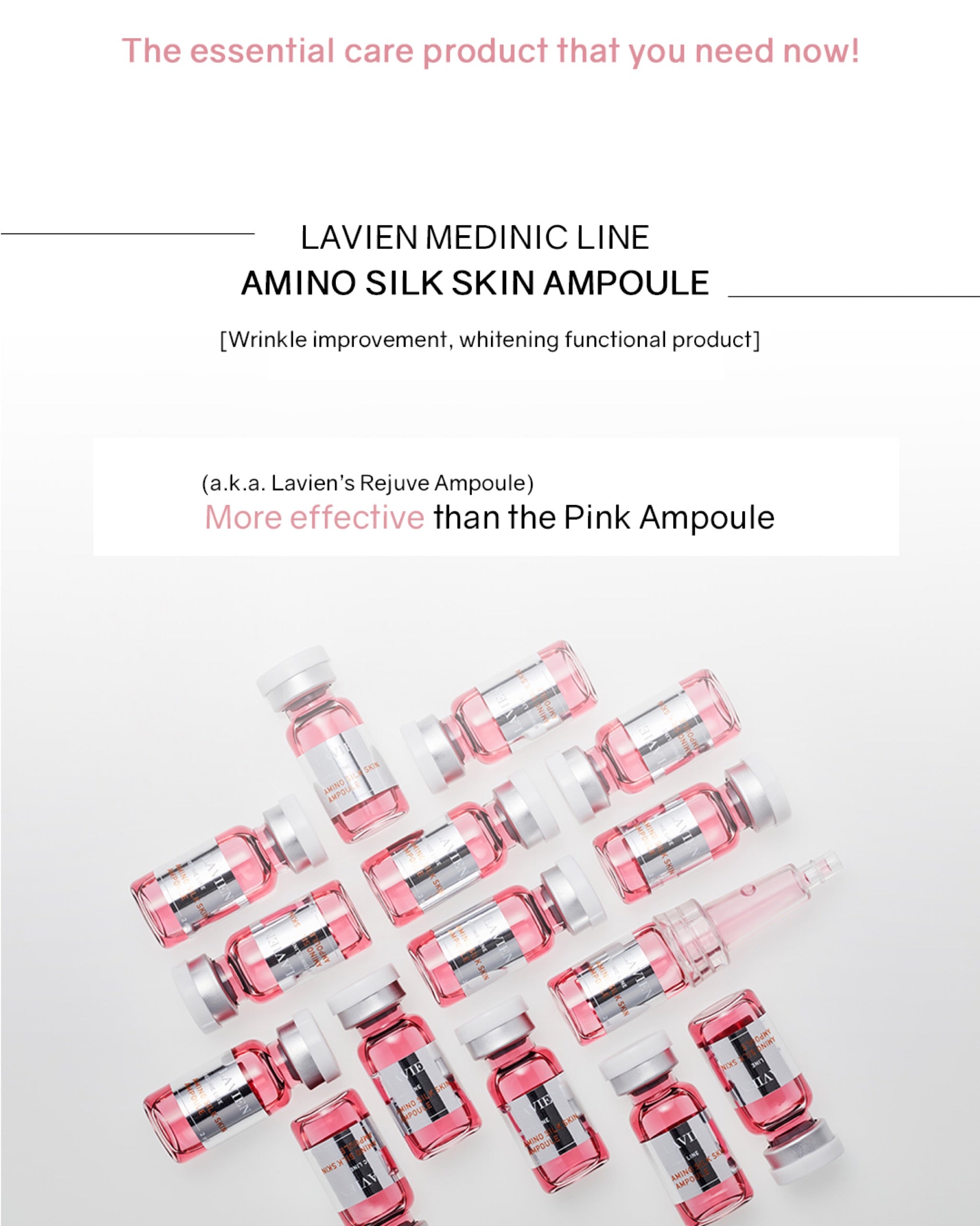Lavien Amino Silk Skin Ampoule (Pink)
