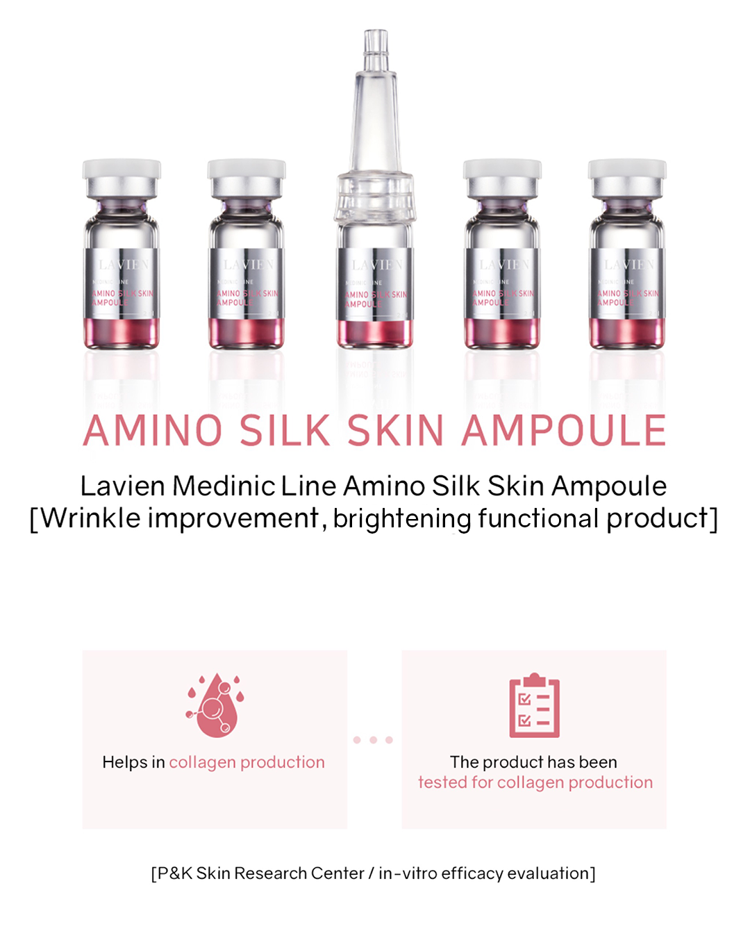 Lavien Amino Silk Skin Ampoule (Pink)