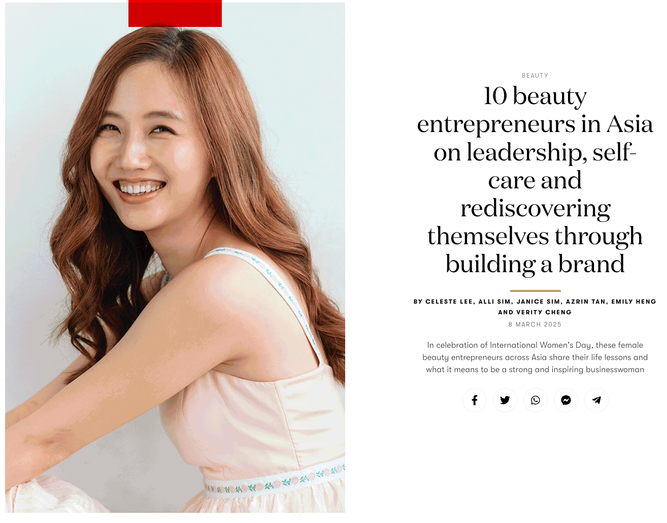 [VOGUE] 10 beauty entrepreneurs in Asia on leadership
