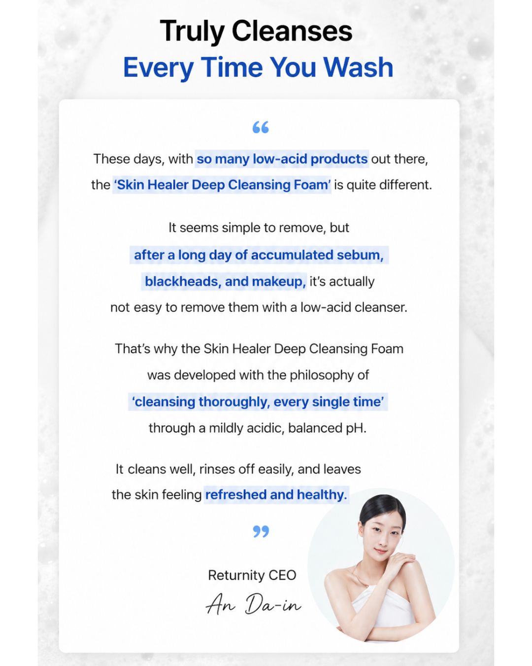 [PROMO] Returnity Skin Healer Deep Cleansing Foam
