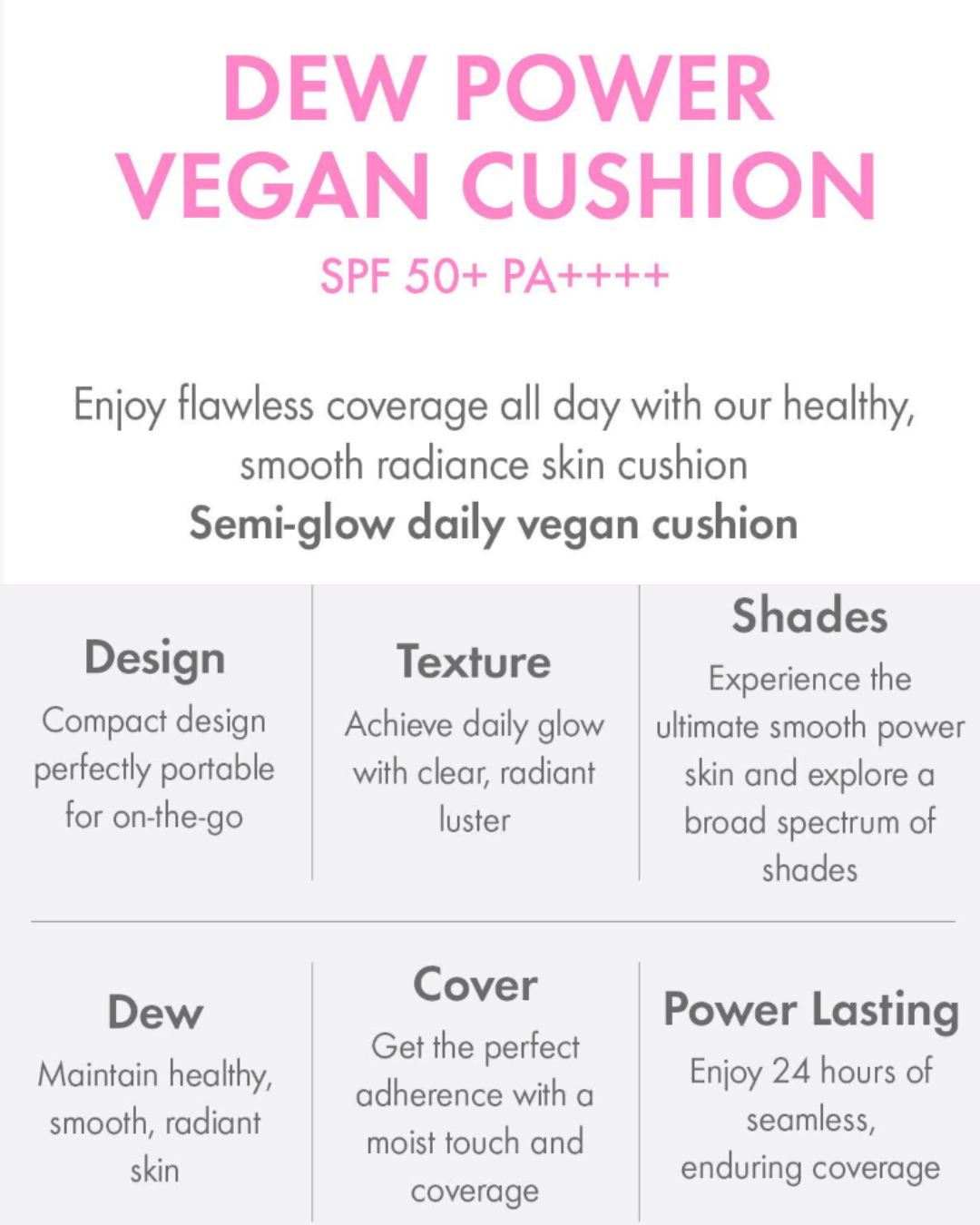 AMUSE Dew Power Vegan Cushion (4 Shades)