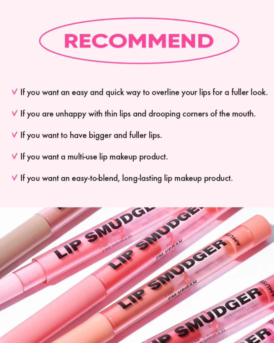AMUSE Lip Smudger (6 Colours)