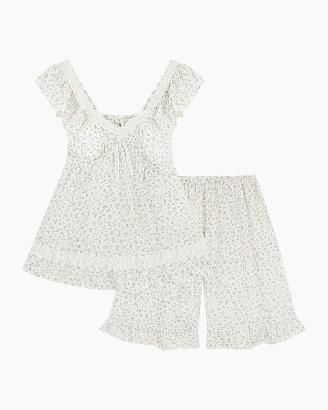 [PREORDER] Lunaluz Mila Lyocell Sleeveless Two-Piece Pajama Set with Built-in Bra Cups (Dispatch Date: 17-21 Aug)