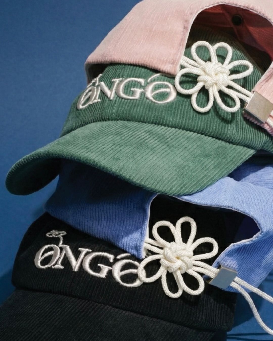[PREORDER] ONGO Corduroy Logo Flower Cap (Dispatch Date: 17-21 Aug)