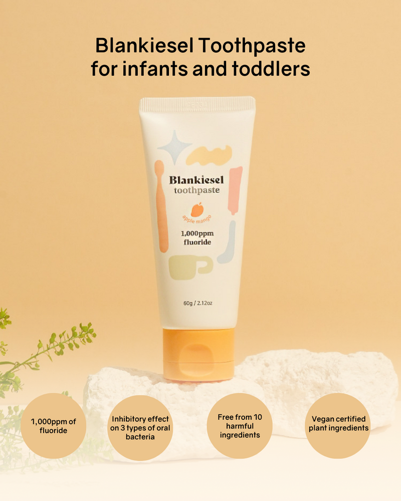 Blankiesel Toothpaste for Newborns (6 months & above) - Apple Mango