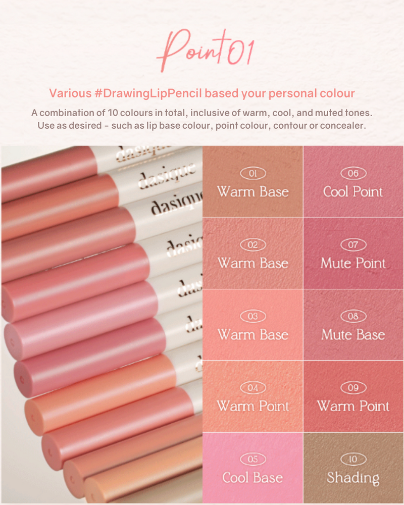 [PROMO] Dasique Mood Blur Lip Pencil (10 Colours)