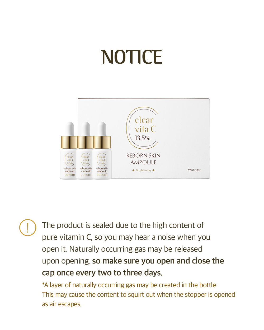 Luvum Clear Vita C Reborn Skin Ampoule