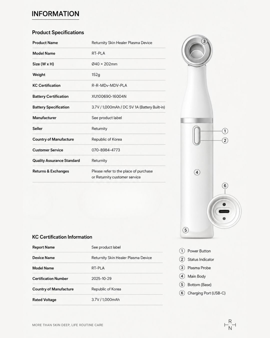 [PREORDER] Returnity Skin Healer Plasma Device (Dispatch Date: 28 Sep - 2 Oct)