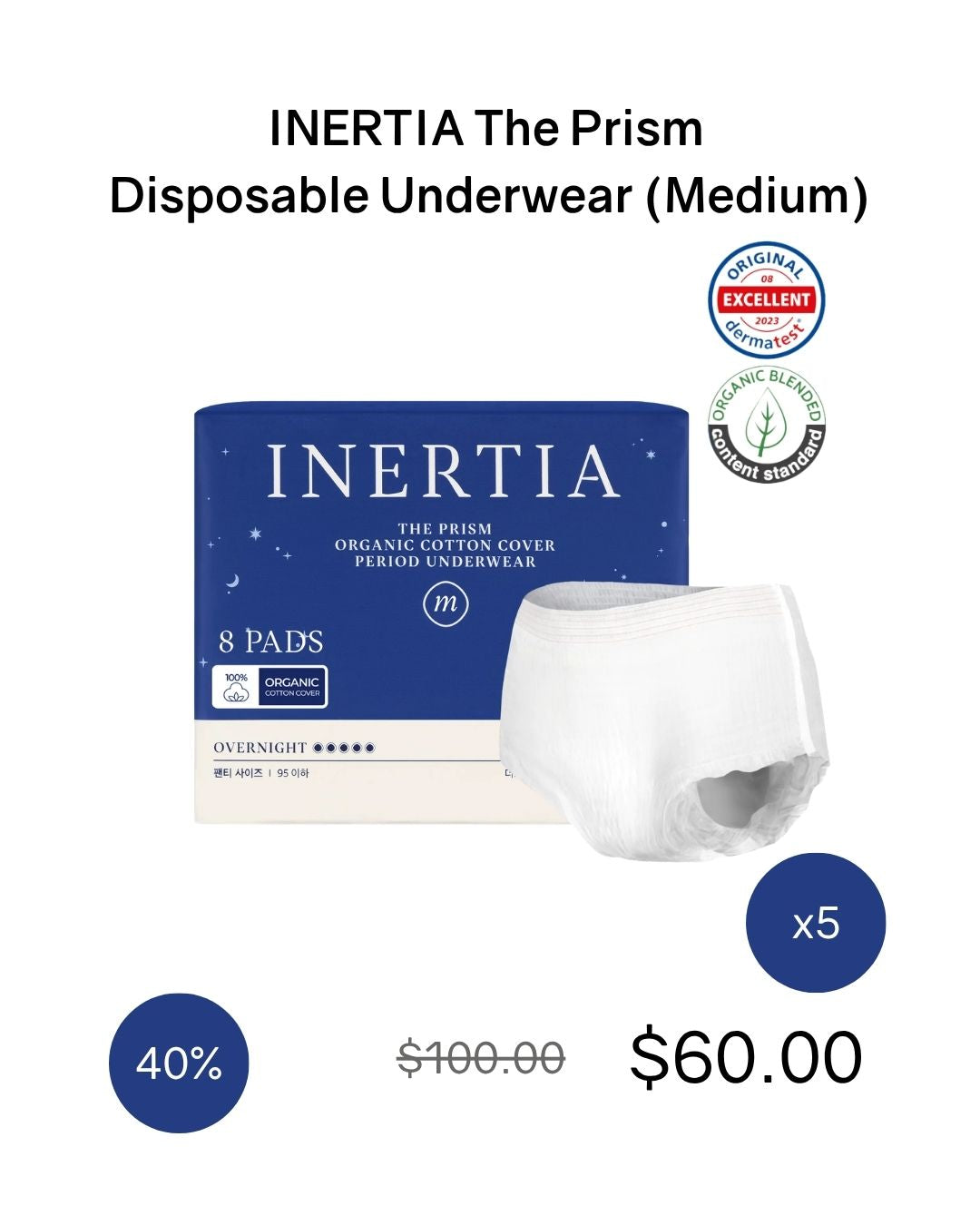 [PROMO] INERTIA The Prism Organic Cotton Pads/ Pantyliners/ Underwear