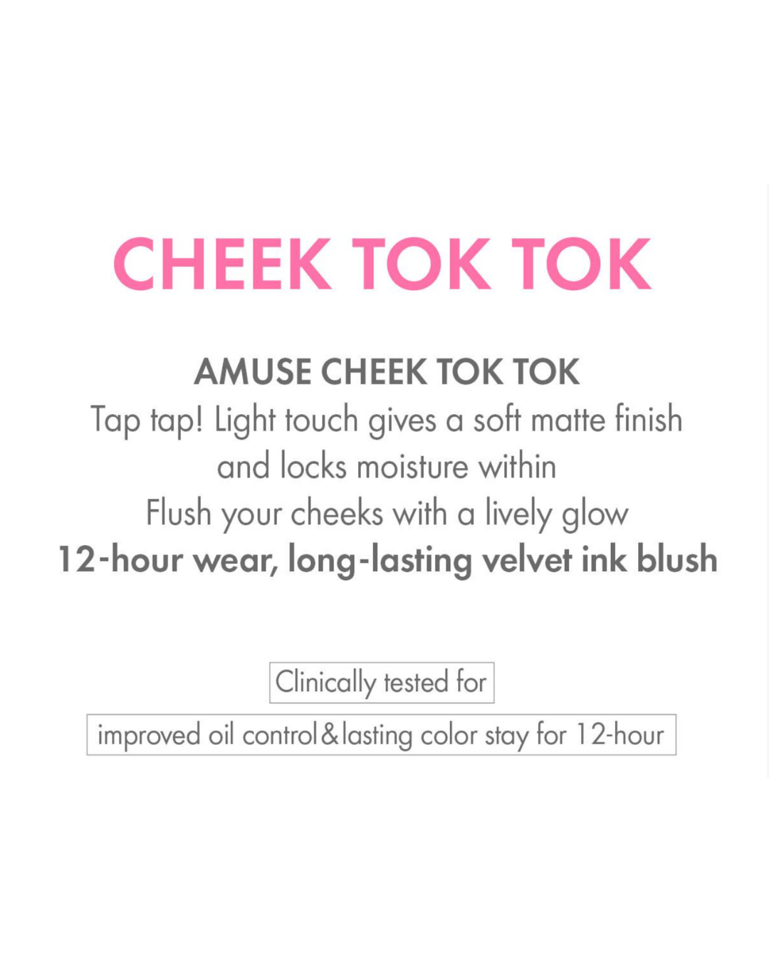 AMUSE Cheek Tok Tok (8 Colours)