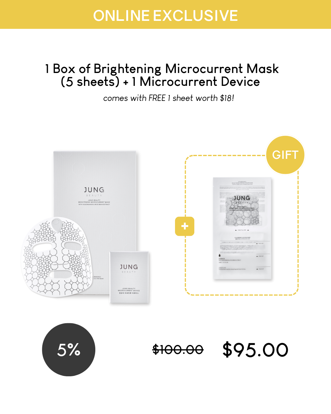 [Online Exclusive] Jung Beauty Brightening Microcurrent Mask & Device