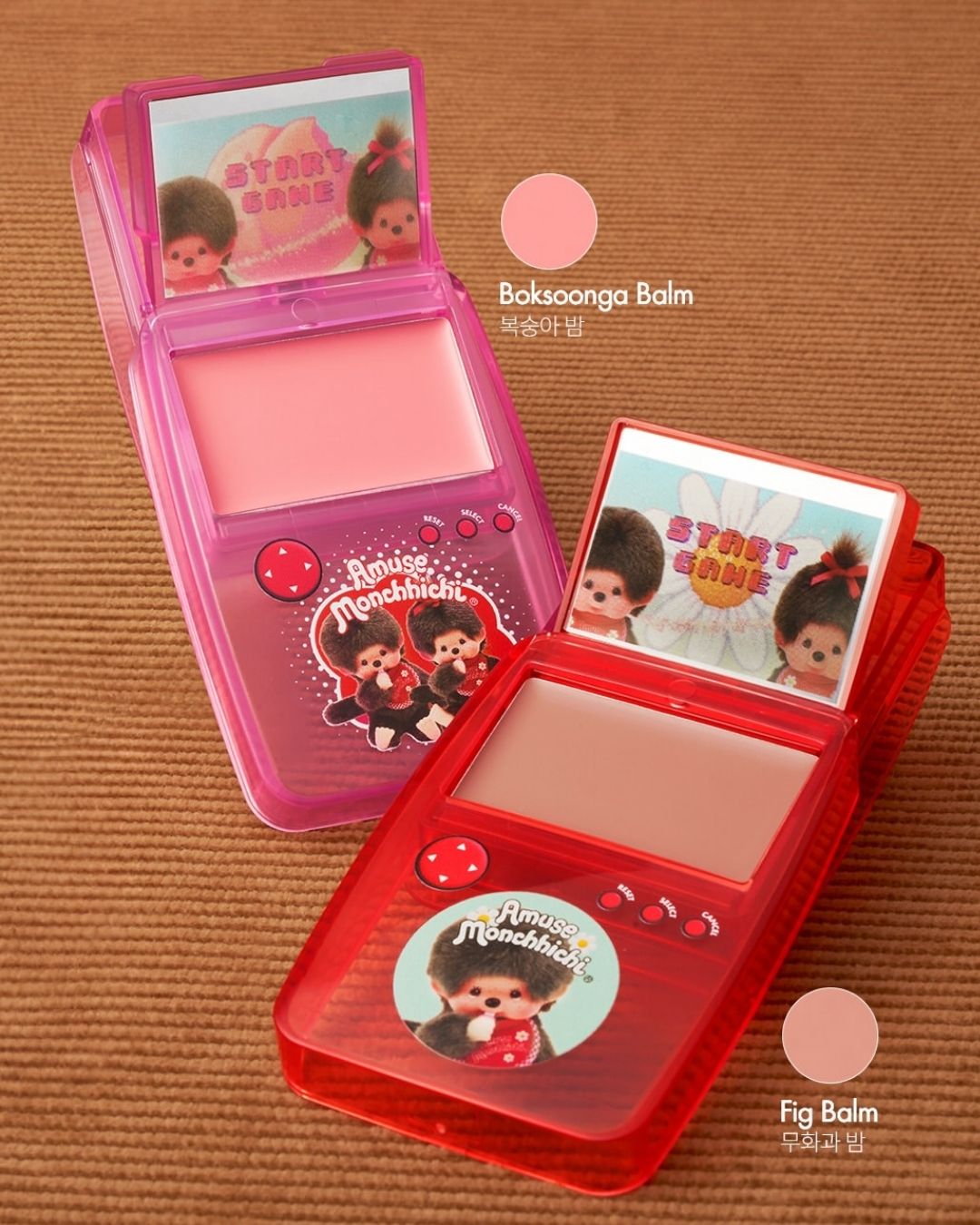 [PROMO] AMUSE x MONCHHICHI Game Station Lip & Cheek Healthy Balm [Limited Edition]