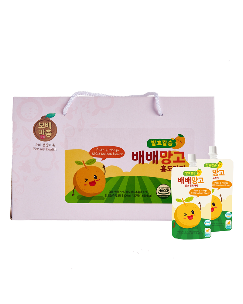 Cheongsum Bebe Mango Red Bellflower Root Juice - Pear & Fermented Calcium (30 packs)