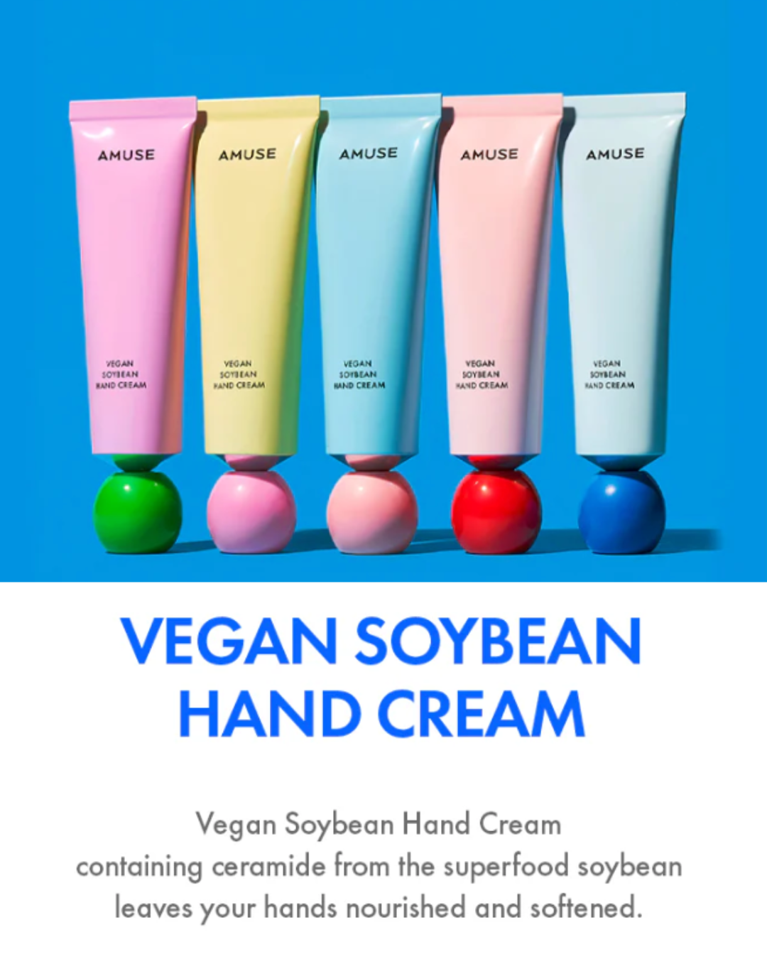 AMUSE Vegan Soybean Hand Cream (4 Scents)