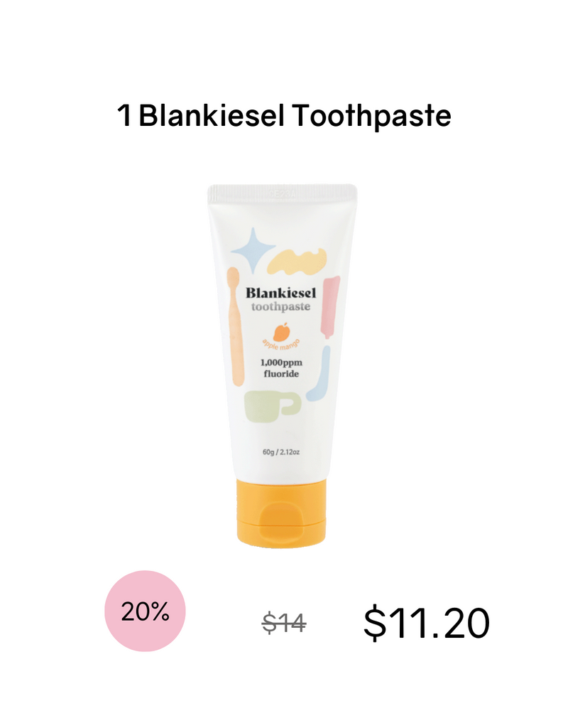 Blankiesel Toothpaste for Newborns (6 months & above) - Apple Mango