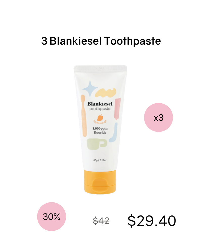 Blankiesel Toothpaste for Newborns (6 months & above) - Apple Mango