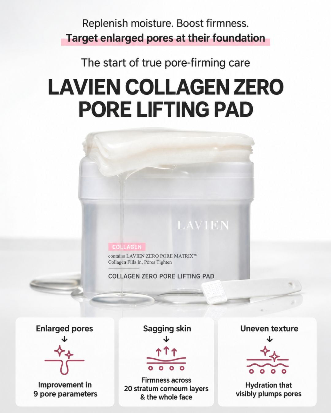 [PREORDER] Lavien Collagen Zero Pore Lifting Pad (Dispatch Date: 23-27 Nov)