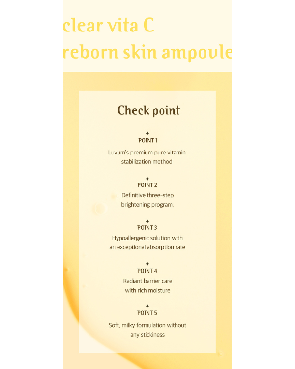 Luvum Clear Vita C Reborn Skin Ampoule