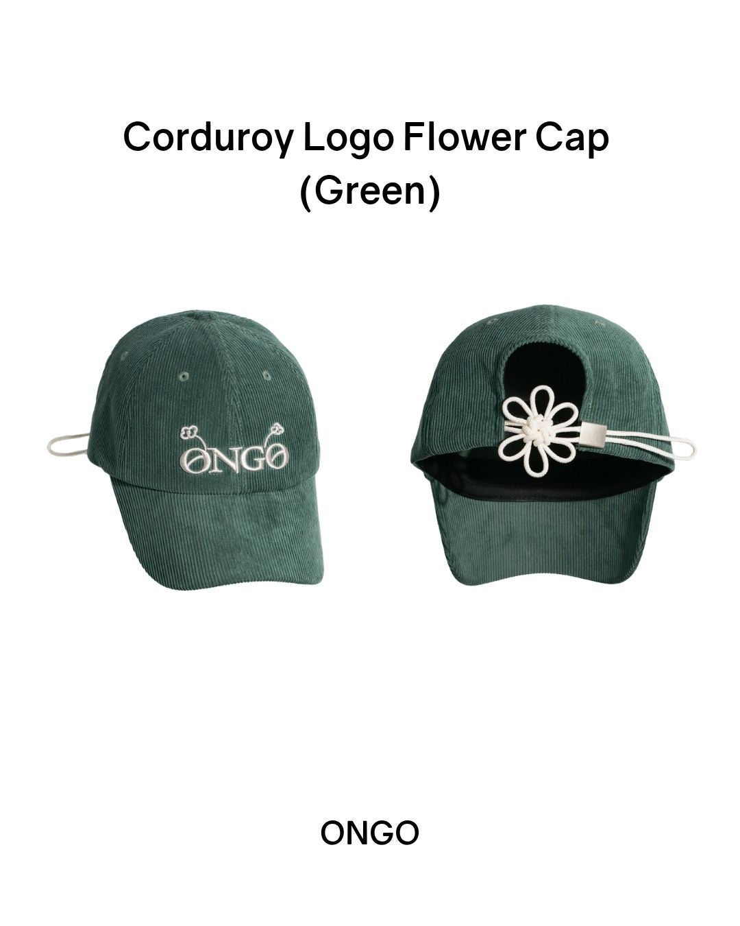 [PREORDER] ONGO Corduroy Logo Flower Cap (Dispatch Date: 17-21 Aug)