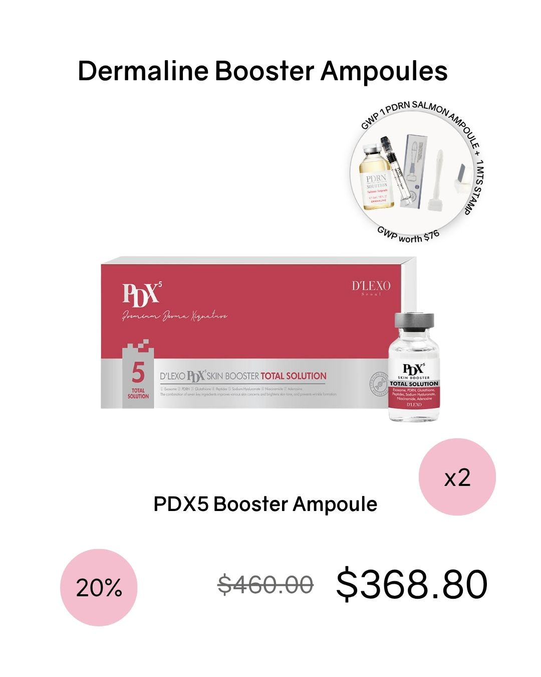 [PROMO] Dermaline Booster Ampoules (PDX5/PDX2)