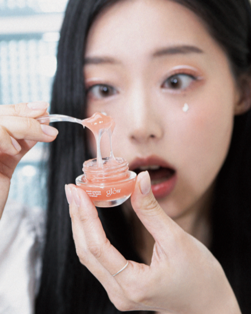 glow peach peptide repair lip balm (#iceblue/ #coralreef/#palepink)