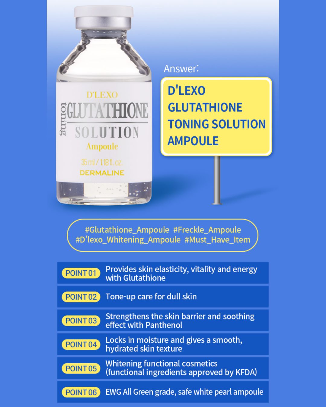 [PROMO] Dermaline Glutathione Toning Solution Ampoule