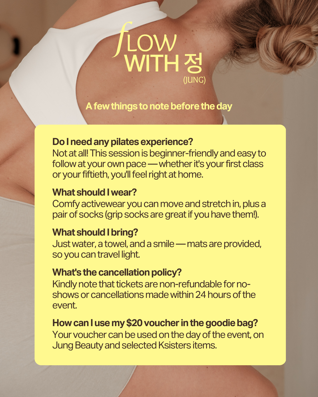 [SIGNUP] Flow with 정 (Jung): Mat Pilates with Pilates & Coffee Club