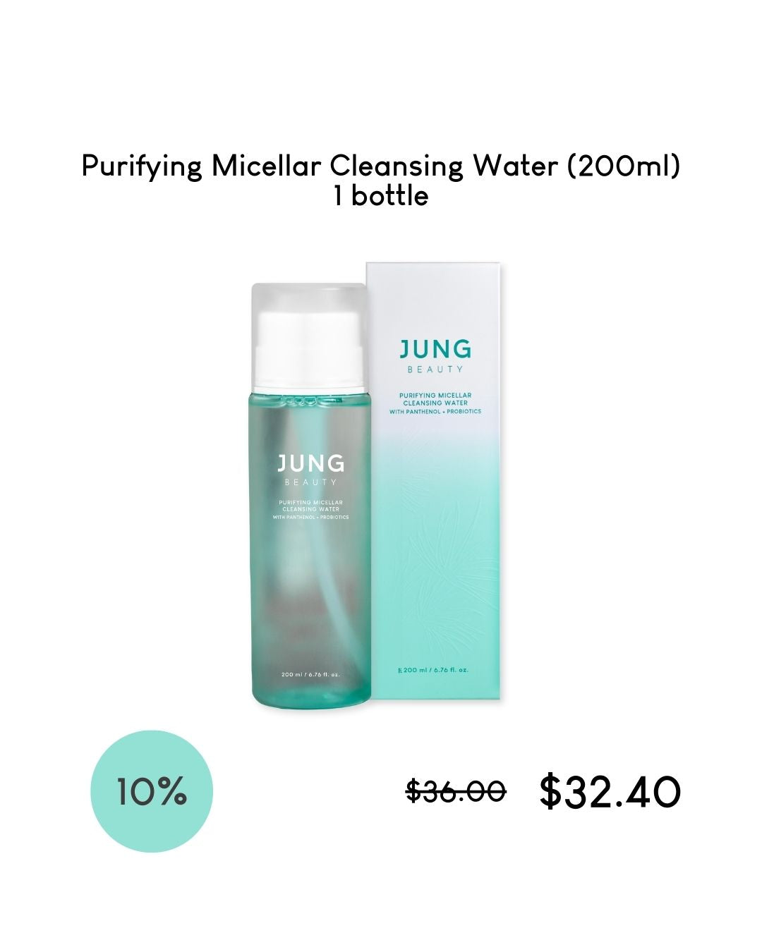 [PROMO] Jung Beauty Purifying Micellar Cleansing Water with Panthenol + Probiotics