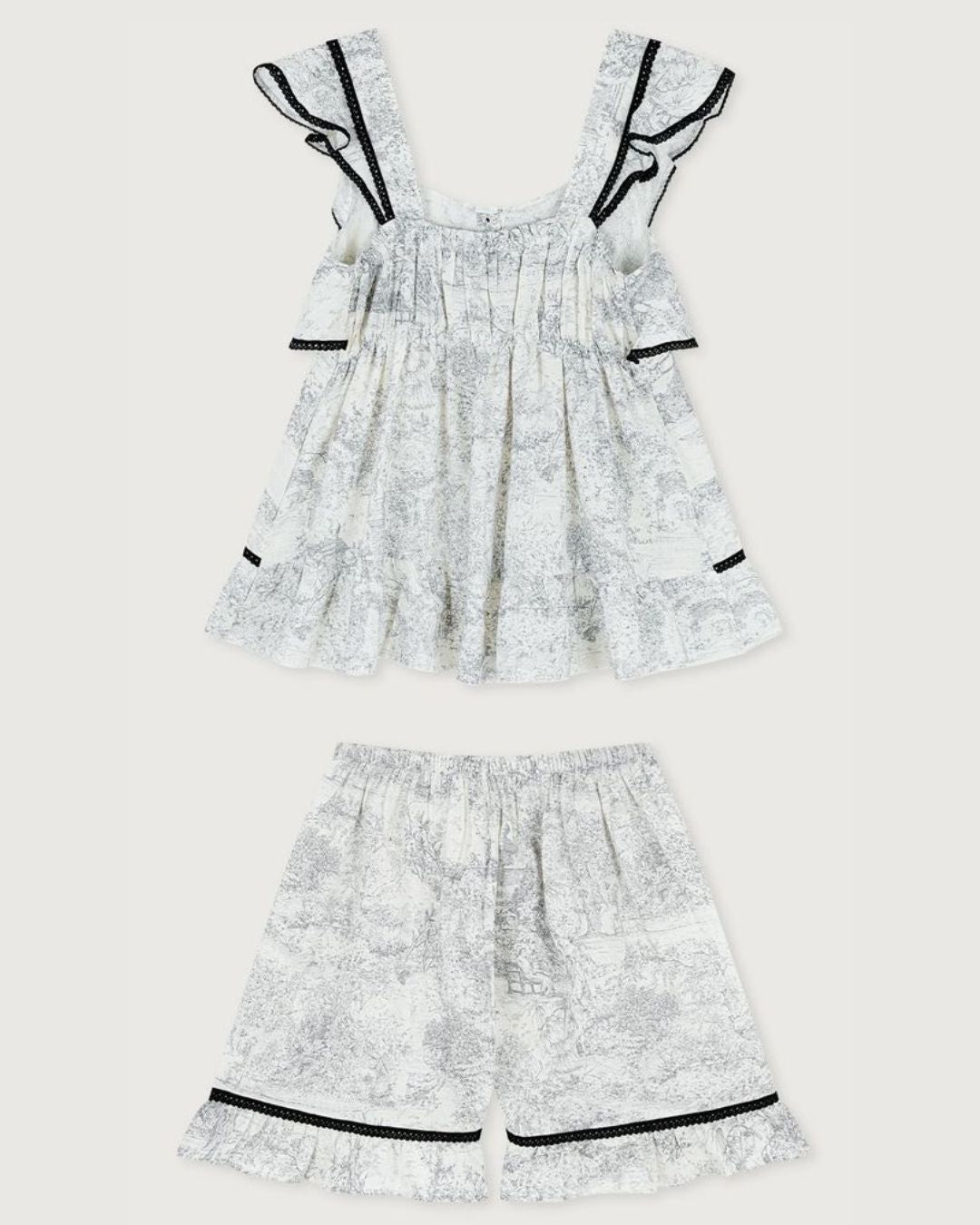 [PREORDER] Lunaluz Closet Rayon Cotton Square Neck Sleeveless Pajama Set (Dispatch Date: 17-21 Aug)