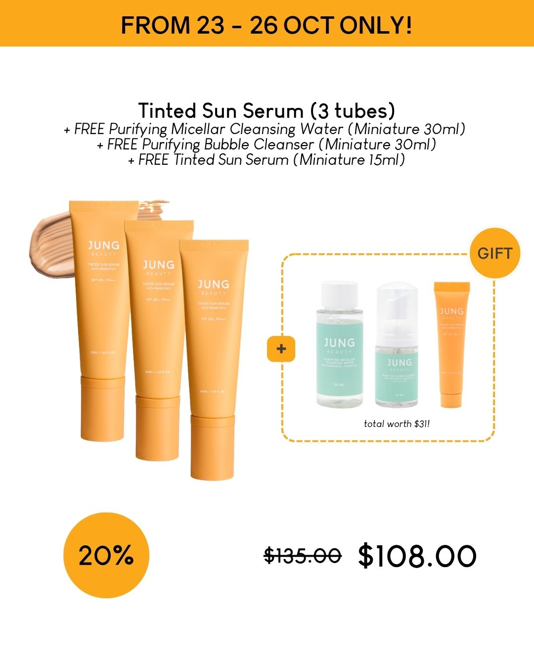 [PROMO] Jung Beauty Tinted Sun Serum with Probiotics