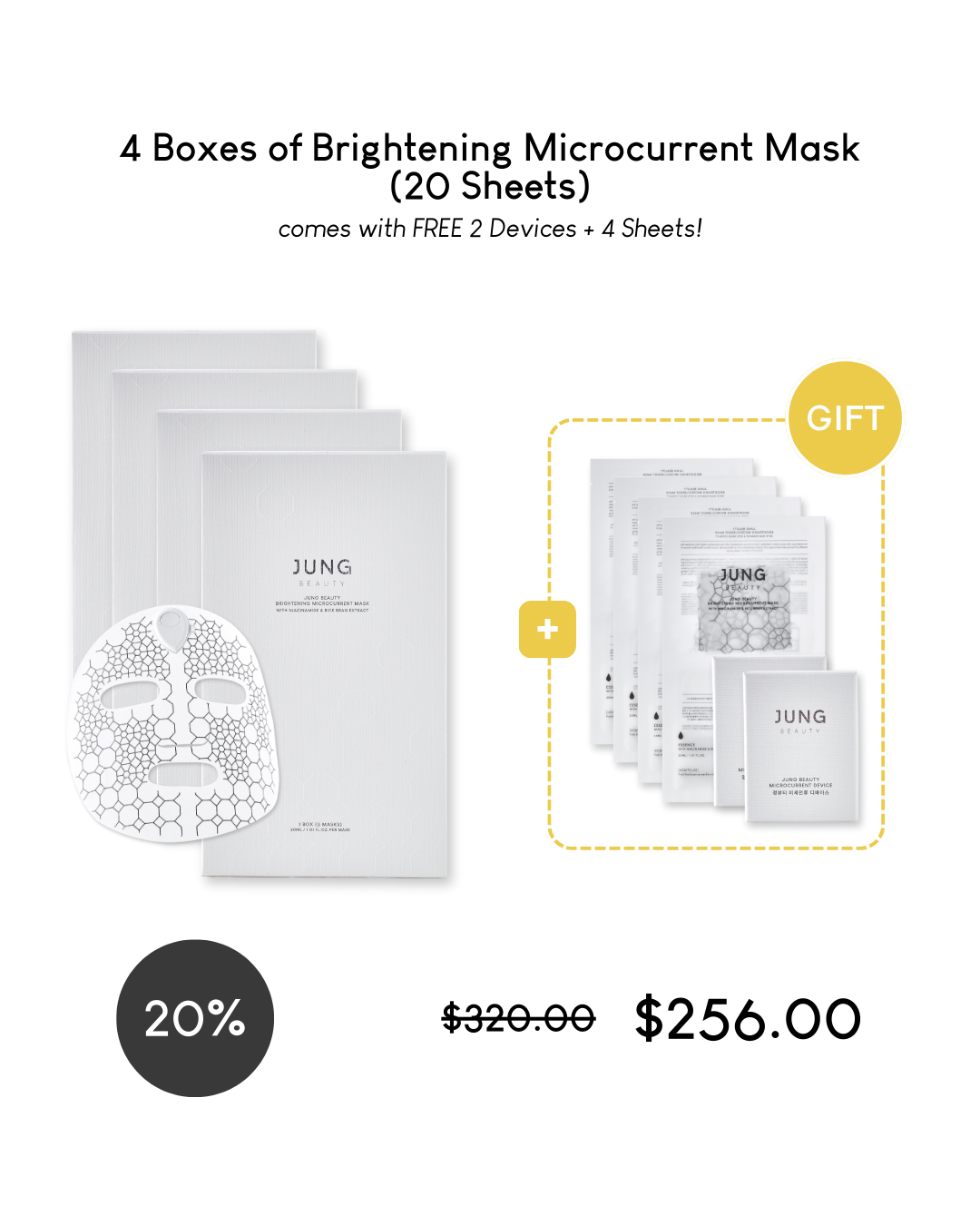 [PROMO] Jung Beauty Brightening Microcurrent Mask with Niacinamide and Rice Bran Extract