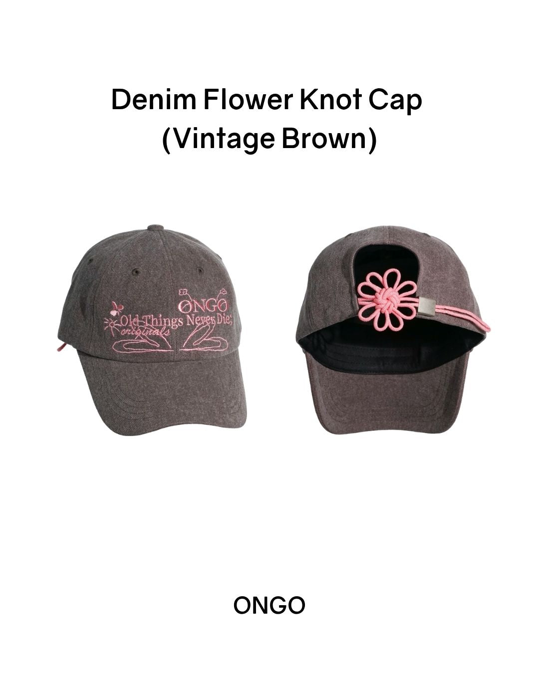 [PREORDER] ONGO Denim Flower Knot Cap (Dispatch Date: 17-21 Aug)