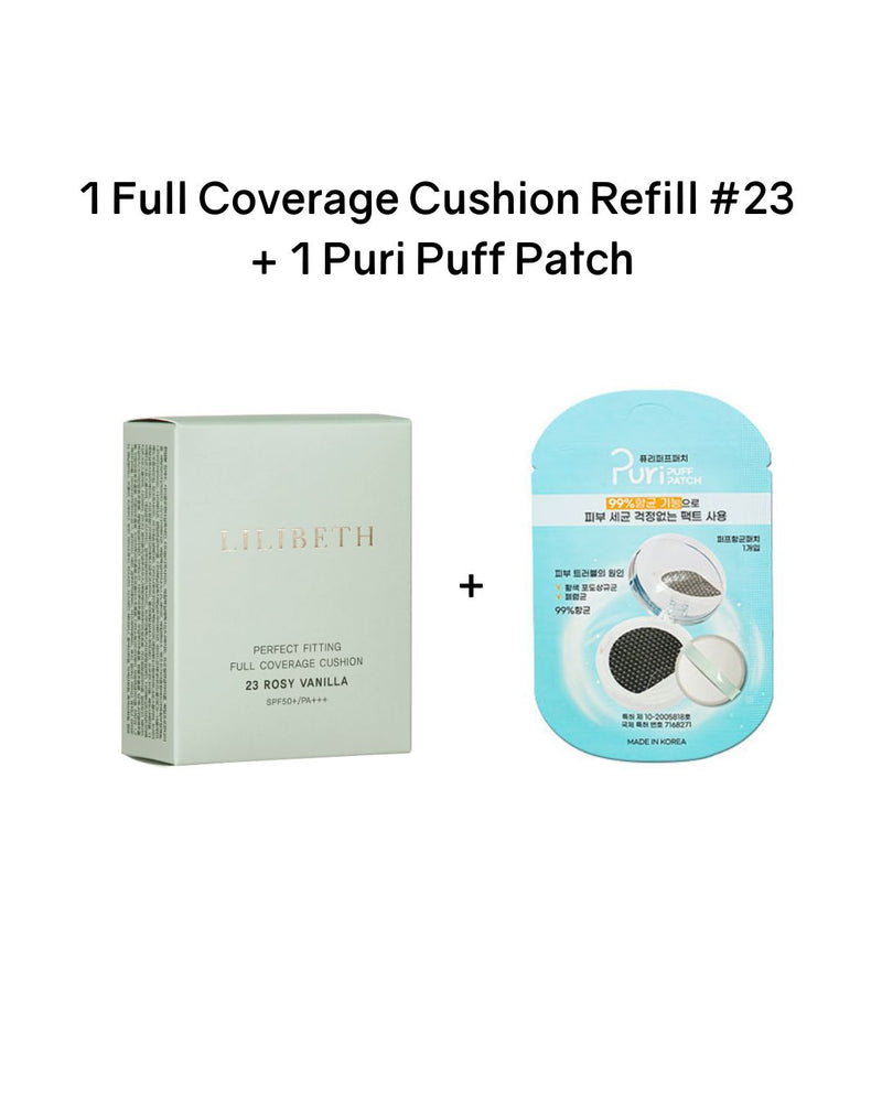 Lilibeth Perfect Fitting Full Coverage Cushion/ Refill SPF50+/PA+++ (Shade 21/23)