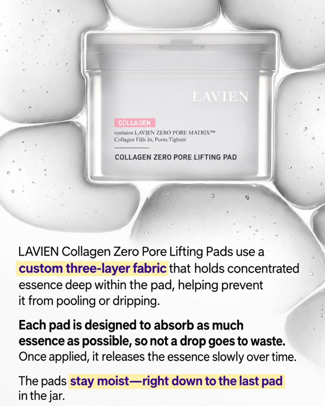 [PREORDER] Lavien Collagen Zero Pore Lifting Pad (Dispatch Date: 23-27 Nov)