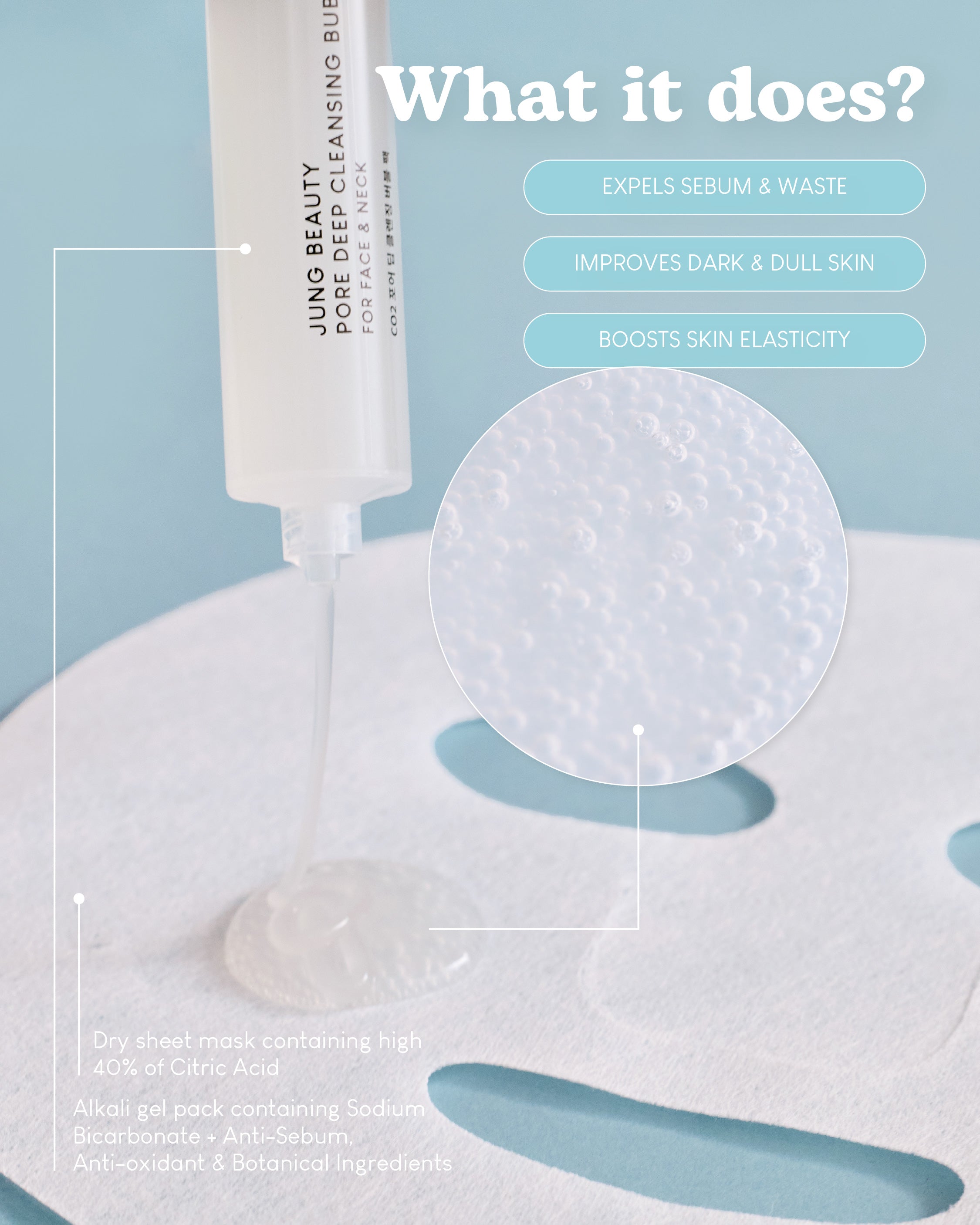 [PROMO] Jung Beauty CO2 Pore Deep Cleansing Mask For Face & Neck