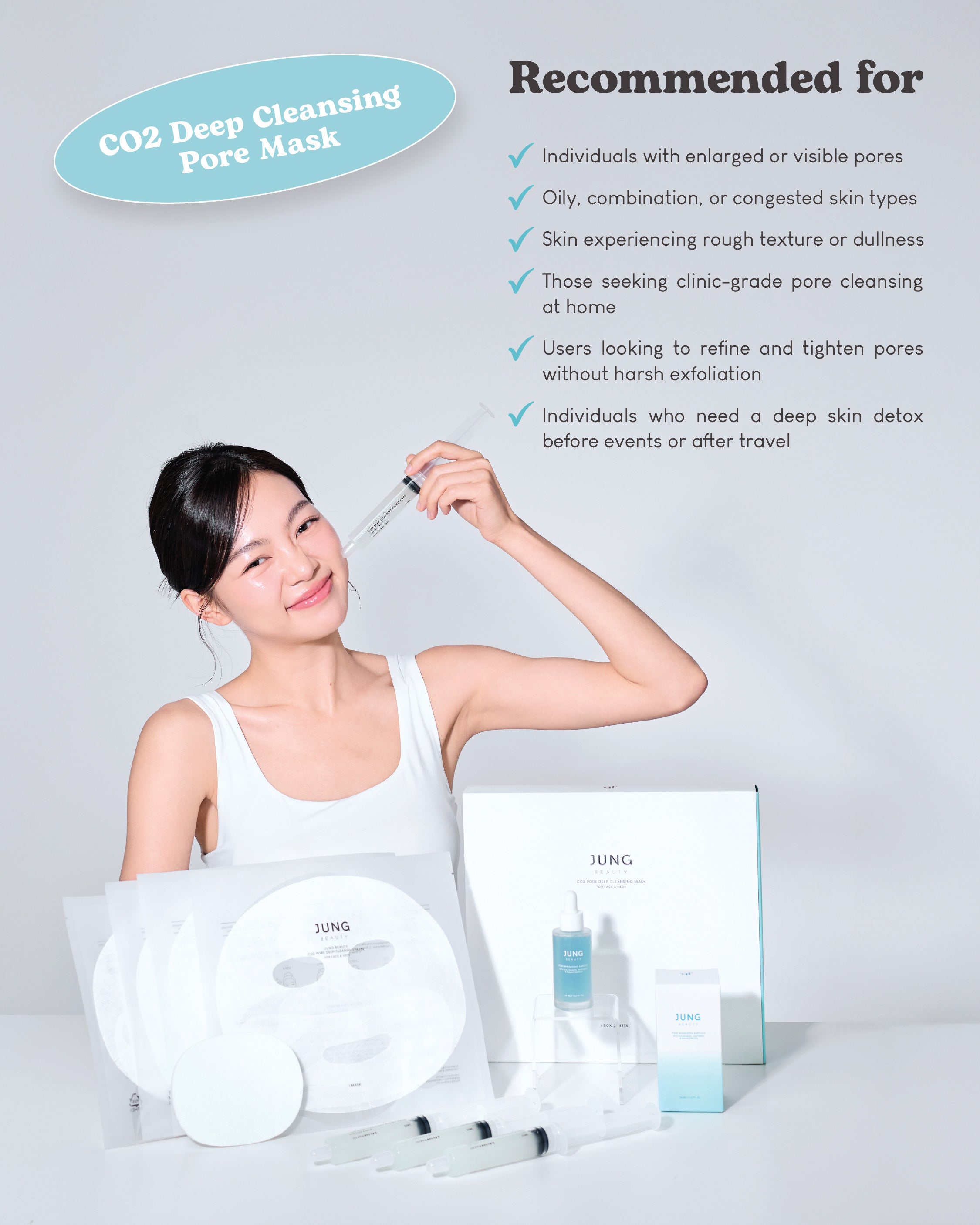 [PROMO] Jung Beauty CO2 Pore Deep Cleansing Mask For Face & Neck