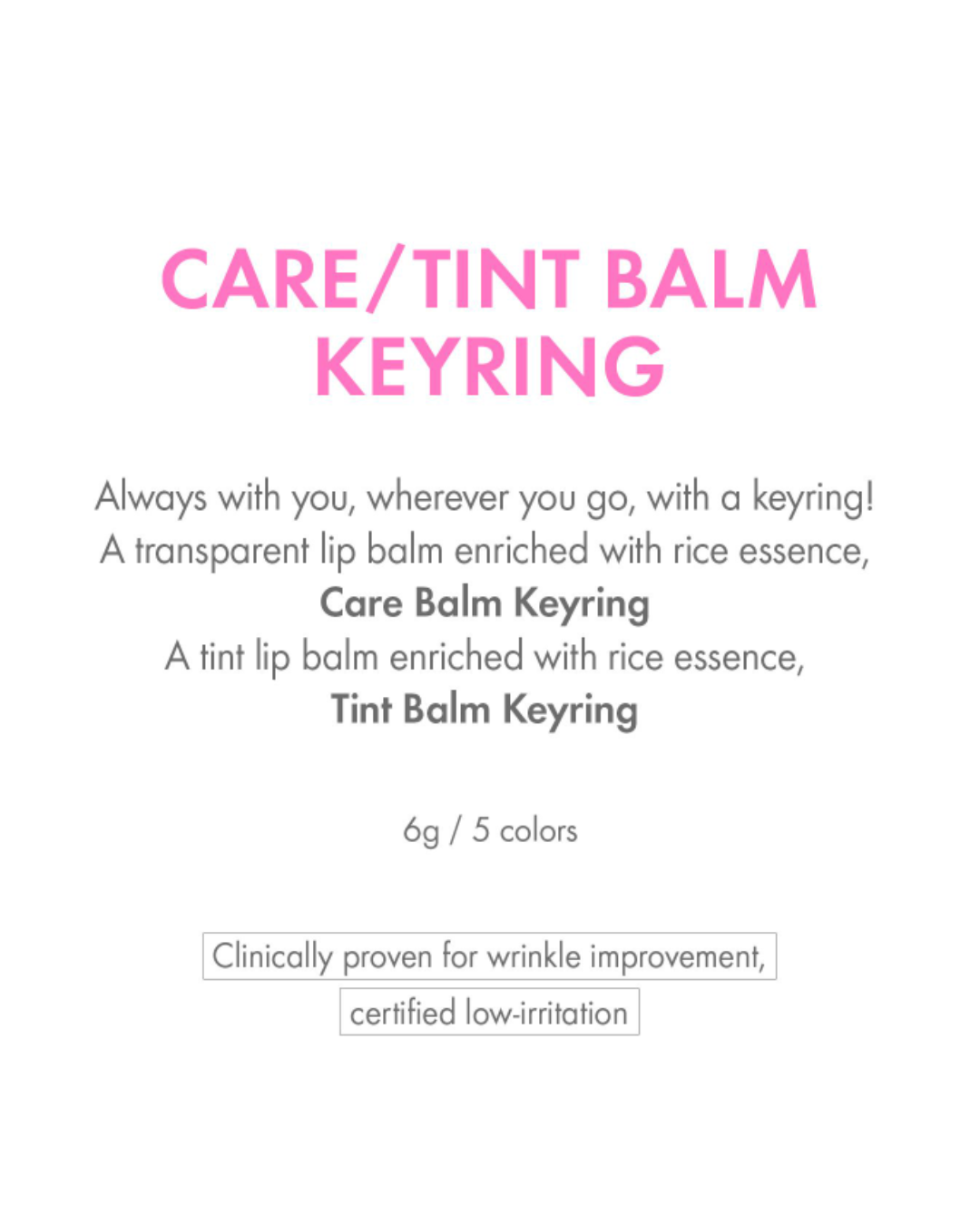 AMUSE Care/Tint Balm Keyring (5 Shades)