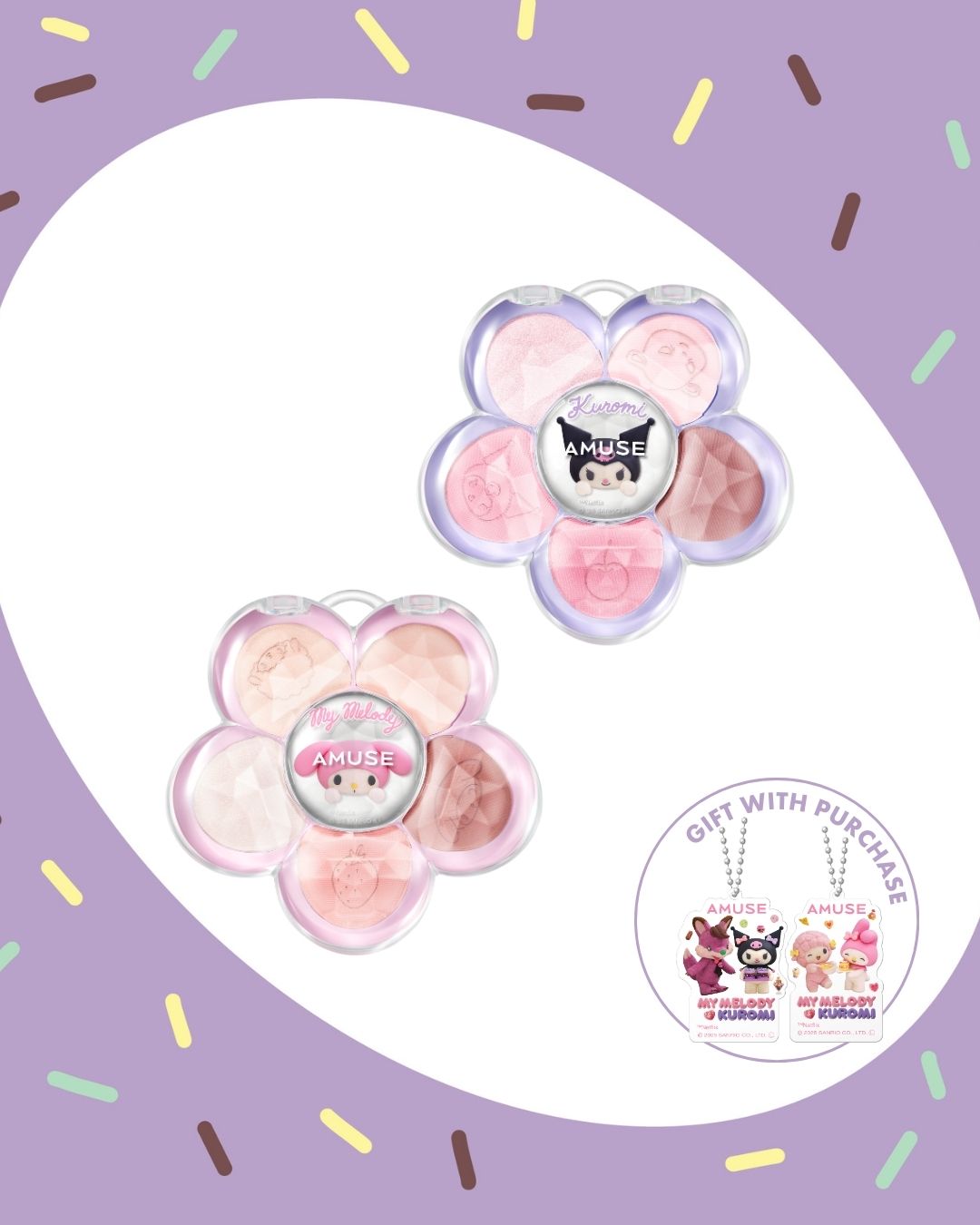 [PROMO] AMUSE My Melody & Kuromi Edition Flora Eye Palette Set