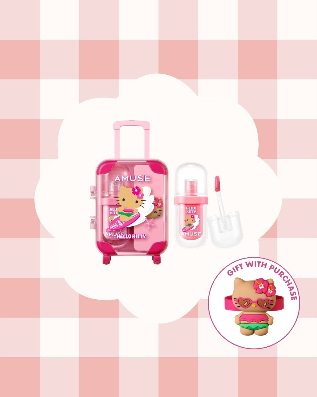 [PROMO] AMUSE Tanning Hello Kitty Edition Jel-Fit Tint Luggage Set