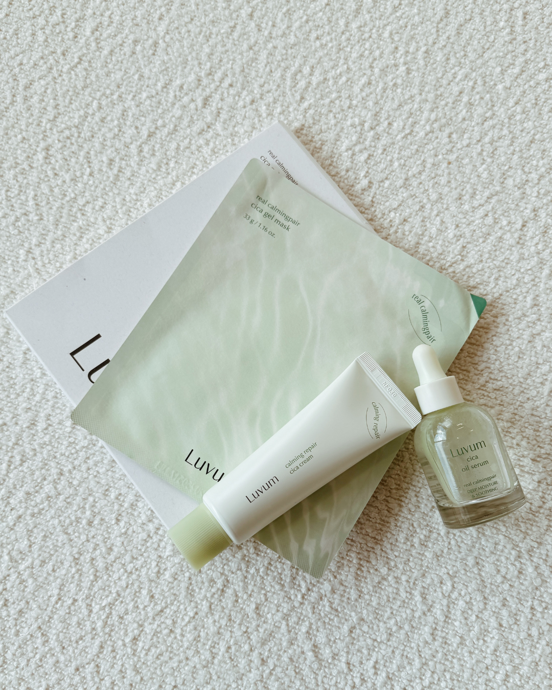 [PROMO] Luvum Deep Soothing Care Set (Cica Cream + Gel Mask + Oil Serum)