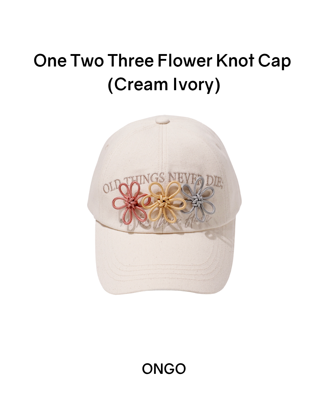 [PREORDER] ONGO One Two Three Flower Knot Cap (Dispatch Date: 17-21 Aug)