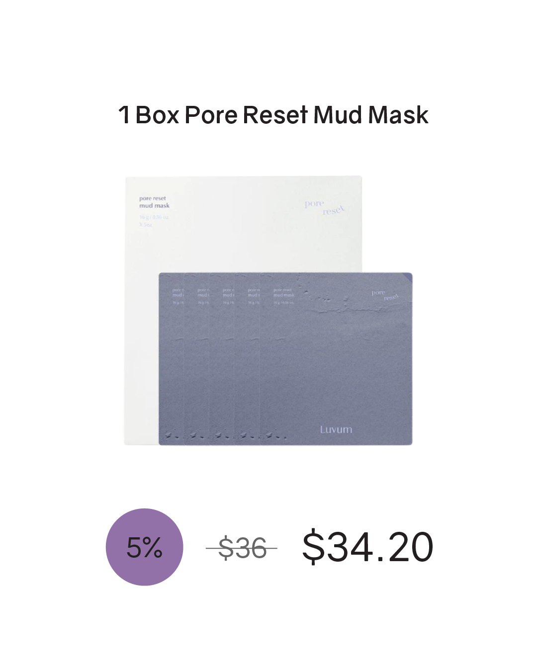 [Online Exclusive] Luvum Pore Reset Mud Mask